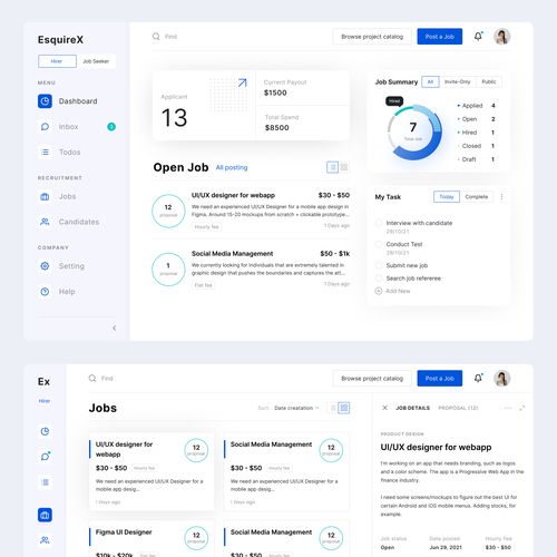 Brilliant UI Designer for a Marketplace Dashboard! Design by Perdanahary