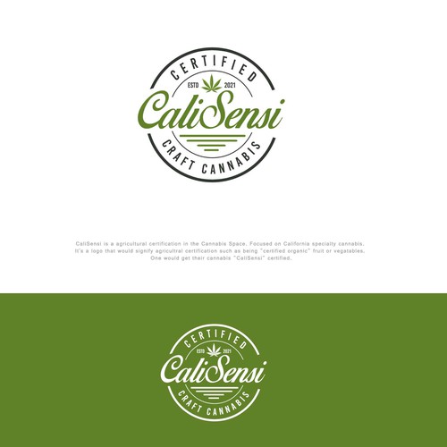 "CaliSensi" Certification Logo for Craft Cannabis Réalisé par Bea1990