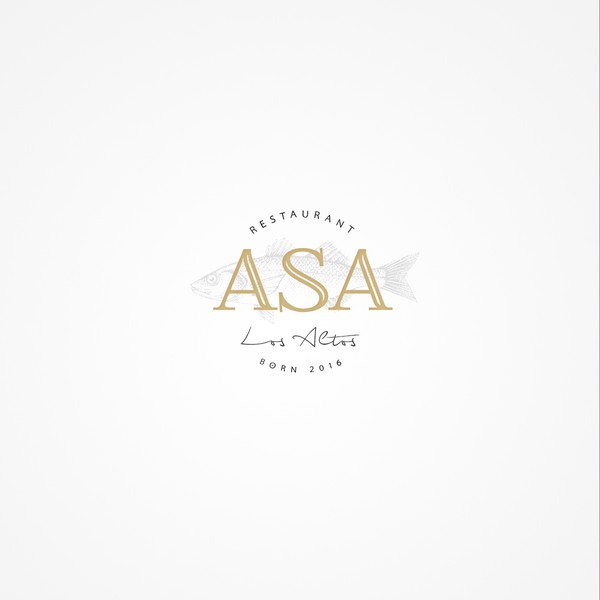 Design by sunrider80 titled "logo of a restaurant of the highest integrity and love for land and sea."