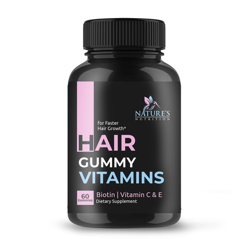 Nature's Nutrition needs a Gummy Vitamins black label Design by bilyanas