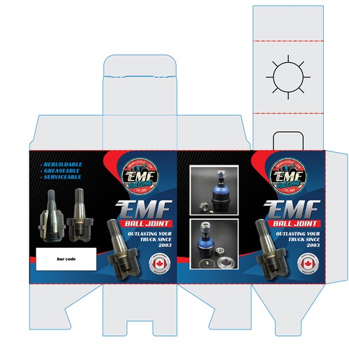 Artwork Design for Automotive Ball Joint Packaging Design by TheThreeMedia