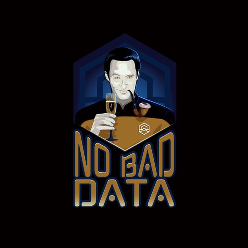 Star Trek No Bad "Data" Illustration for DataLakeHouse T-Shirt Design by Halvir