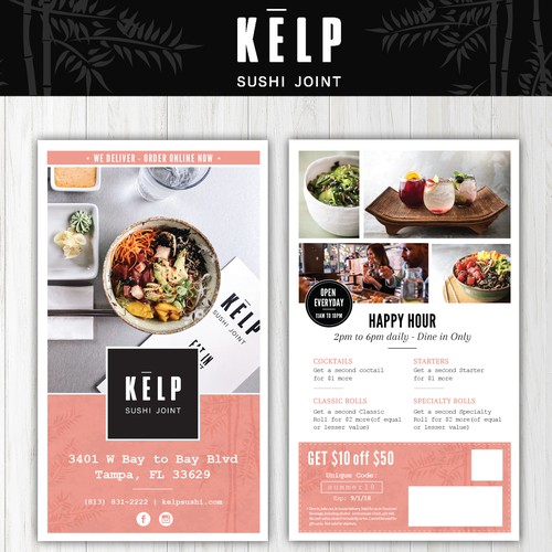 Download Direct Mail For Hip Sushi Restaurant Postcard Flyer Or Print Contest 99designs