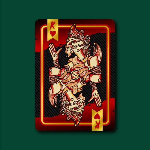 We want your artistic take on the King of Hearts playing card Design by miftake$cratches
