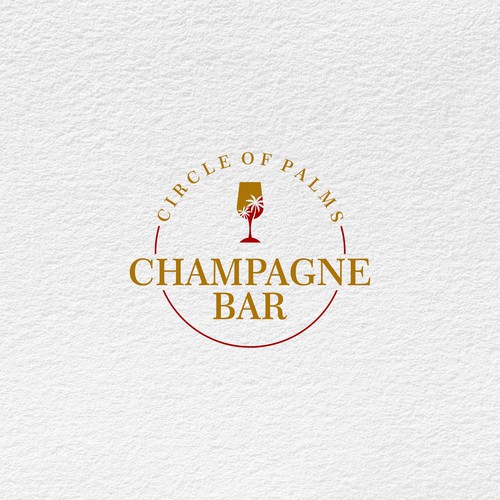 Luxury and modern Champagne Bar logo Design by InfiniDesign