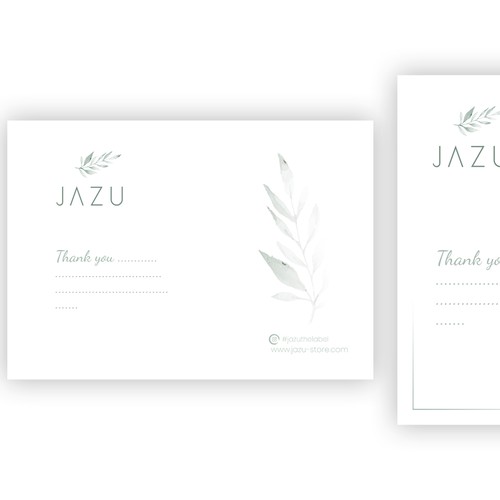 Thank you note for jewellery brand. Design by shabiha2ky