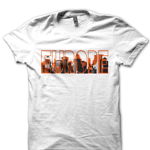 Design the first cool europe souvenir tshirt