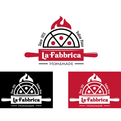 We need a powerful logo for our pizza production - La Fabbrica Design by FaiBaba