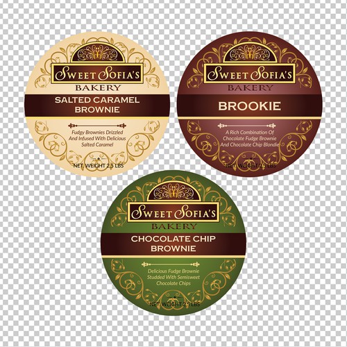 4" Round Brownie Label concurso Rótulo