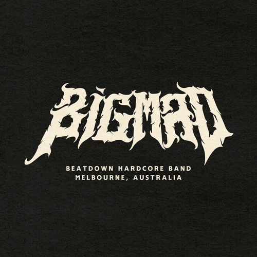 Custom typography logo for Melbourne hardcore band BIG MAD Design by Skala_Creative_Design