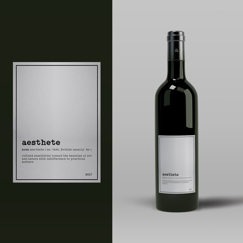 Minimalistic wine label needed Diseño de tenxdesign