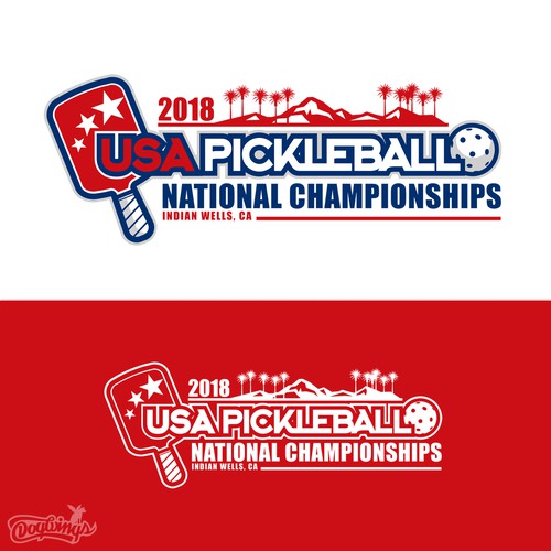 USA Pickleball National Championships - Event Logo Design by Dogwingsllc
