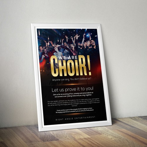 WE ARE CHOIR ad mats for Touring Production!! Design by BrainStorm.