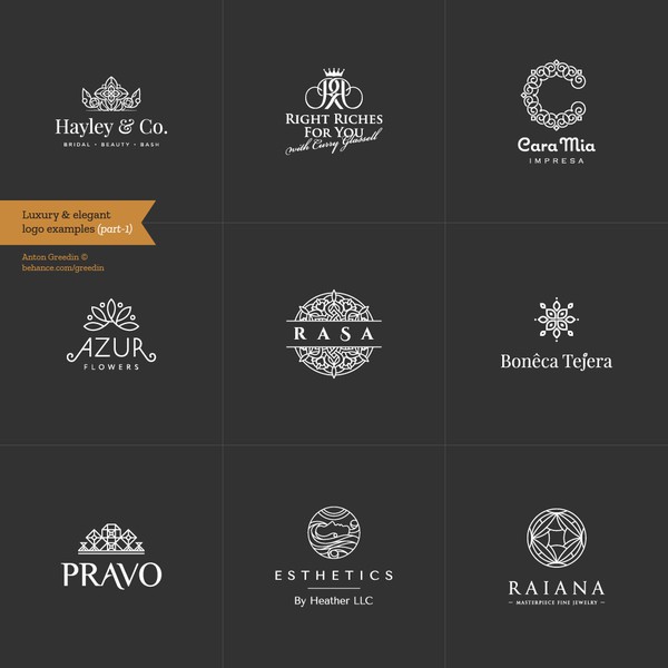 Luxury & elegant logo examples