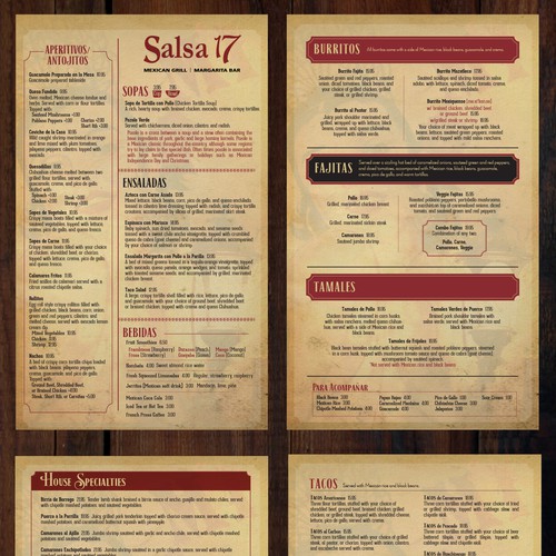 Design a New Menu for a Regional Mexican Restaurant Design by Moonlit Fox