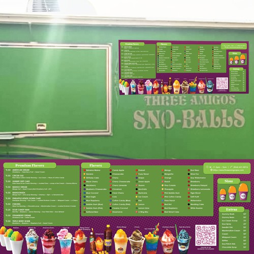 Attractive Menu Design for Shaved Ice Food Truck Design by Daisy Laparra