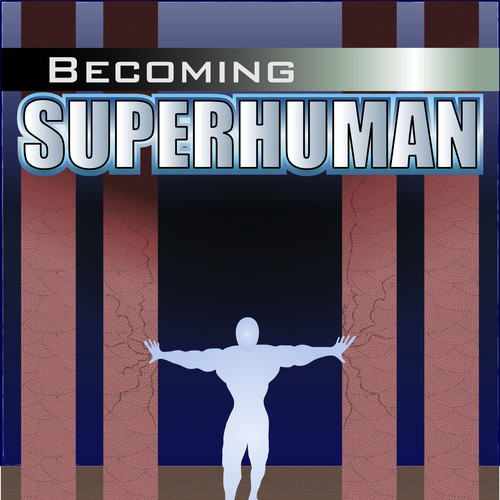 "Becoming Superhuman" Book Cover Diseño de Syoti
