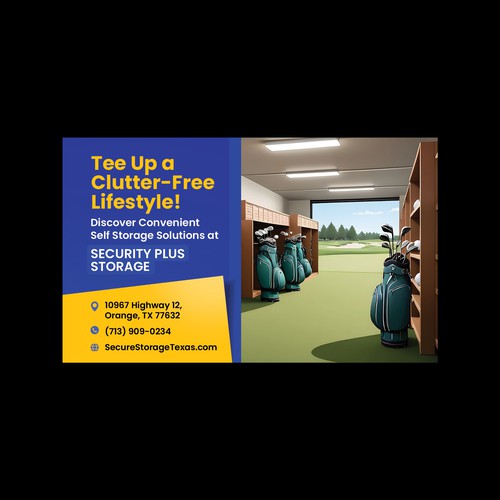 Eye-catching Illustration for Self Storage Ad in Golf Scorecard Design by era@Design