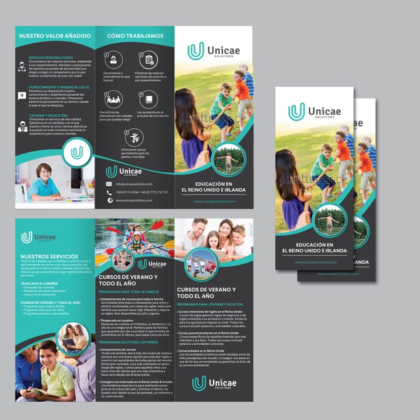Bold Brochure concept, trifold for Unicae solutions
