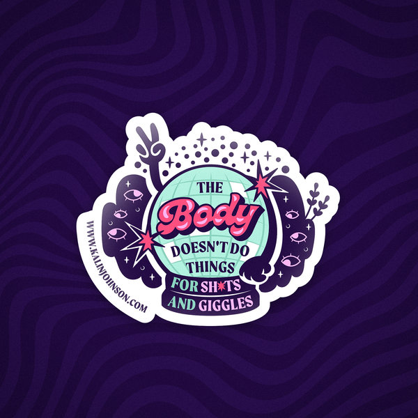 Design by A n a s t a s i a titled "Scandinavian Disco Mystic Sticker"