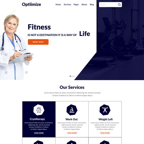 Optiimize longevity website Design by arbitise
