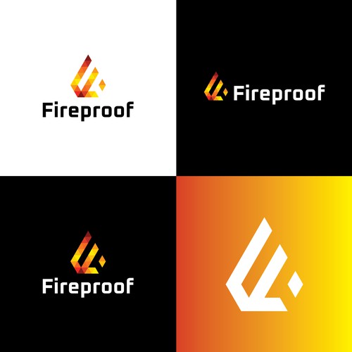 isometric fire logo Design by Orbit Design Bureau