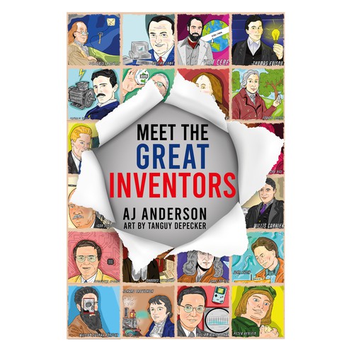 Young Adults Book Cover "Meet The Great Inventors" Design by Cover_Design_Expert