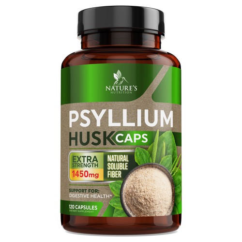 Natural Psyllium Husk Capsules Design needed for Nature's Nutrition Design by gs-designs
