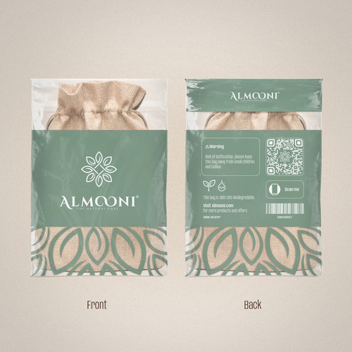 Design a simple yet elegant polybag packaging for our loofah brand Design by La_russa