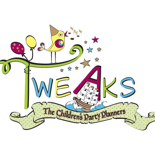 logo for Tweaks - The Children's Party Planners Design by piripal