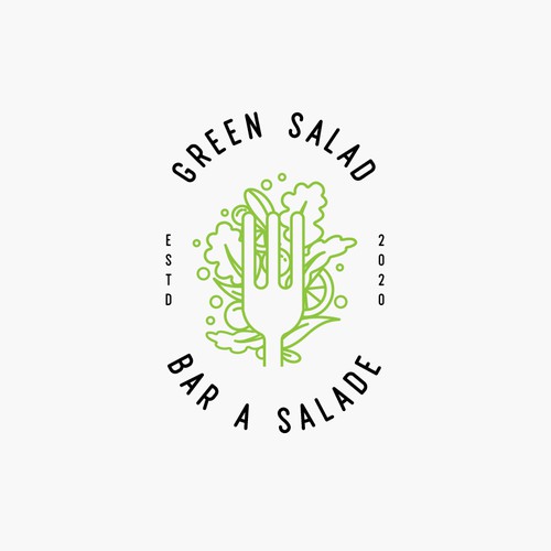 GREEN SALAD need his logo Design by Khowla_Art