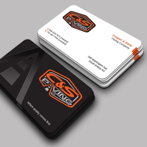 Design We are an asphalt paving company  card with character, style, stands out from everyone nothing bland no white ,add stuff por LAXMI DESIGNHUB