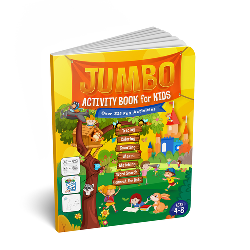 Fun Design for Jumbo Activity Book Design by saffran.designs