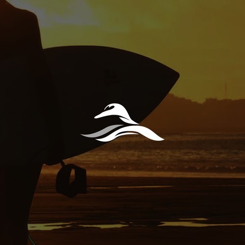 Coastal lifestyle brand featuring a mallard duck and wave, appeal to outdoor enthusiasts and surfers Design by ACZ_designs