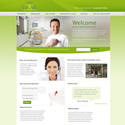 Create the next website design for Beekmans Tandartsenpraktijk Ontwerp door SetupShop™