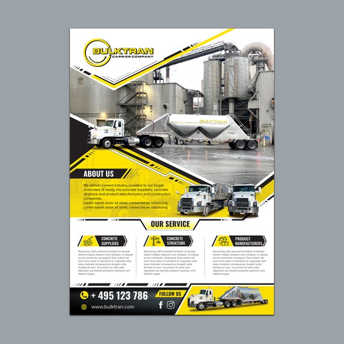 Trucking company marketing flyer Design by idea@Dotcom