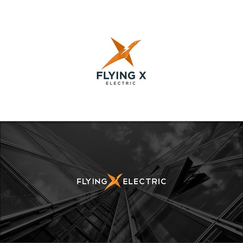 Flying X Electric Logo Design by arkum