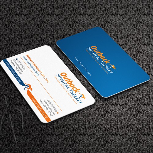 Business card for 2 clinic physical therapy office Design by Design sp