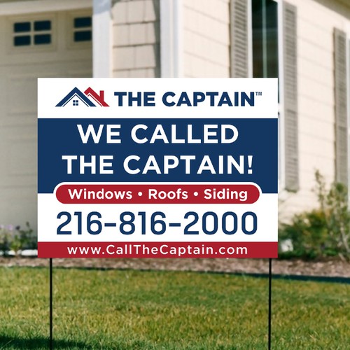 Yard Sign Design - We Called The Captain! Design von Shifat99d