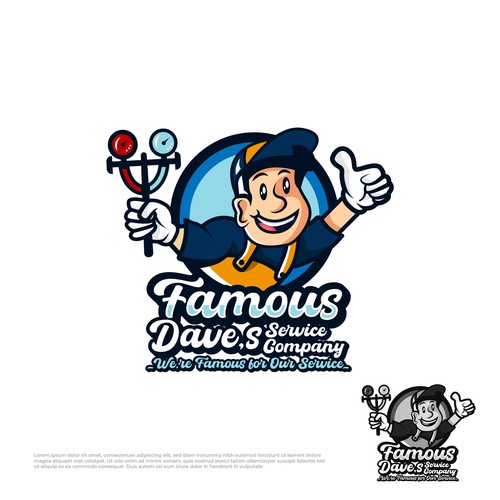 Famous Dave's Service Company Logo Design por Pxd.std