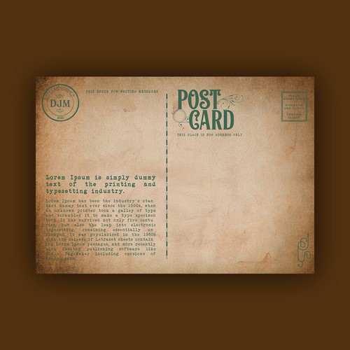 Design the back of a postcard with an early 1900s look! Design by REDCODE_DESIGNZ