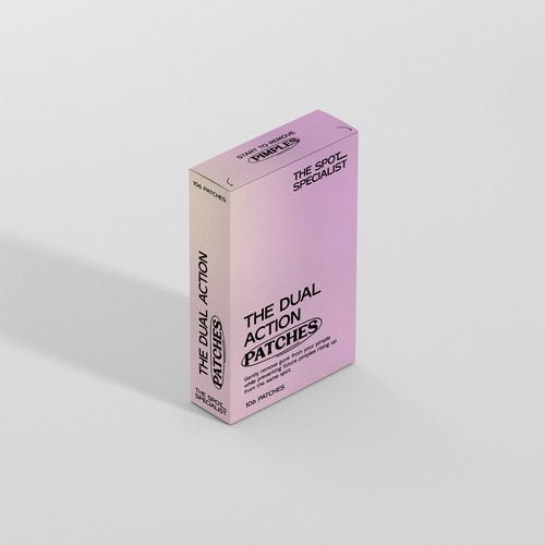 Pimple Patch PACKAGING to appeal to FEMALE BEAUTY user Design by LouLeullieux