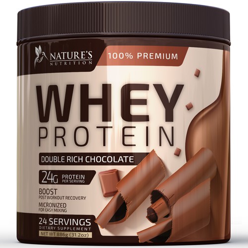 Tasty Whey Protein Chocolate Design Needed for Nature's Nutrition Design réalisé par R O S H I N