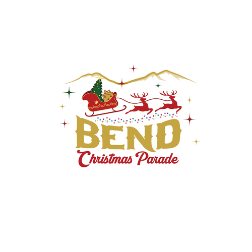 Bend Christmas Parade Logo Design by SilverPen Designs