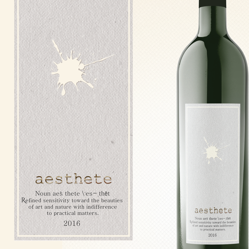 Minimalistic wine label needed Design by Mida Strasni