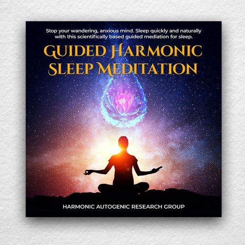 Design an abstract dark on dark sleep meditation book cover Design by The Cloud Digital
