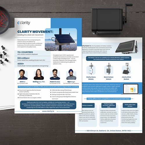 Design one-pager company overview Design by Swapnil Naik