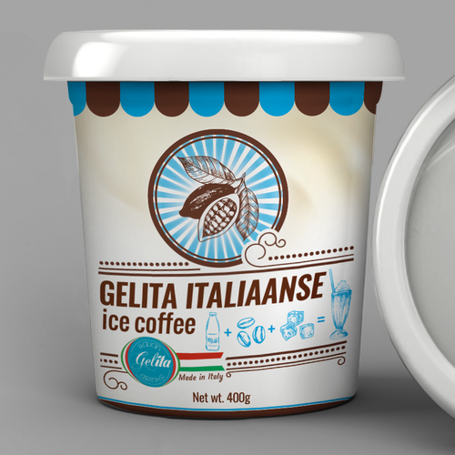 Italian Ice Coffee mix @ home  Label Design by garryveda.com