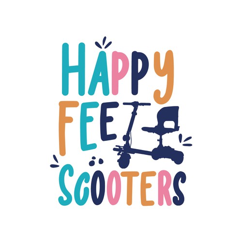 Fun, bright colored, modern logo for theme park scooter rental Design by Ngeriza