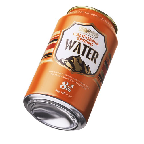 Can Water Beverage Can Design Design by SIMPLI